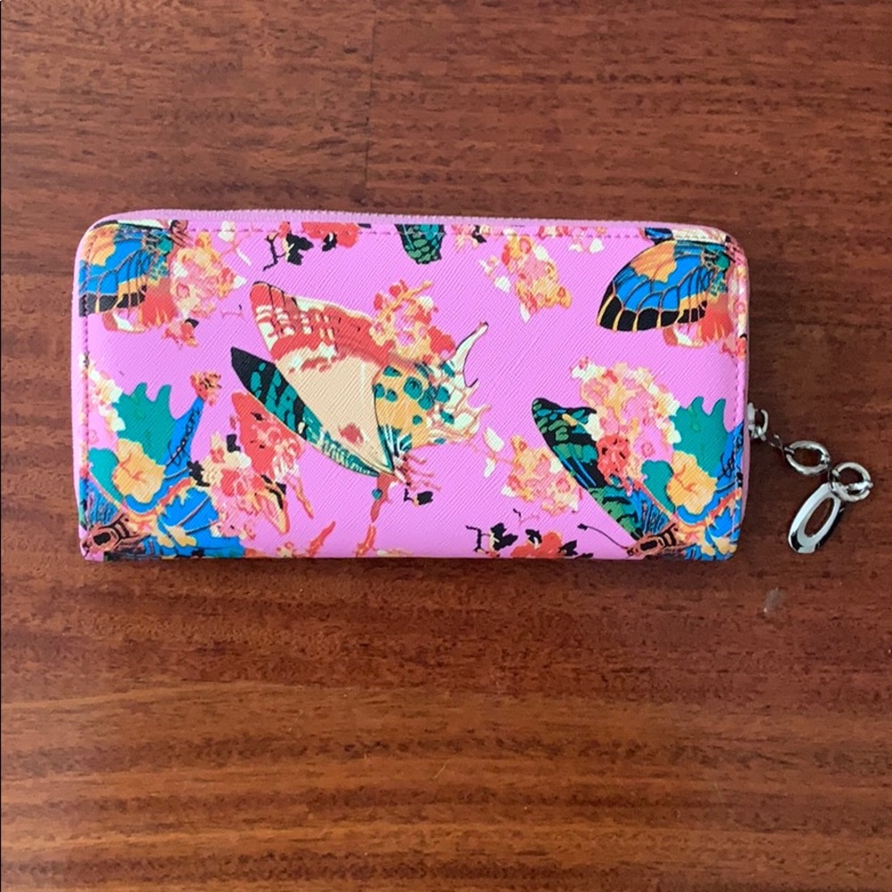 Pink butterfly wallet